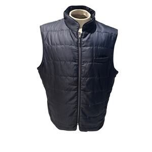 Stenströms Quilted Vest XXL Navy Blue Zip Front Puffer Gilet Sweden Luxury